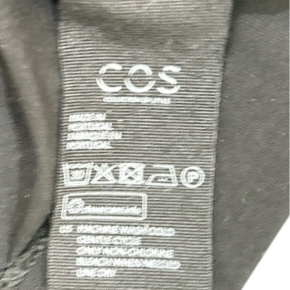 COS Black belted short sleeve Midi Dress pockets midweight size xs - Picture 9 of 10